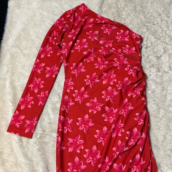 NWT Jonathan Cohen Floral One Sleeve Dress - Size 2XL - Picture 3 of 6